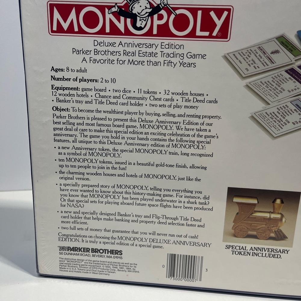 Monopoly Deluxe Anniversary Edition Board Game - Blue - Picture 5 of 11